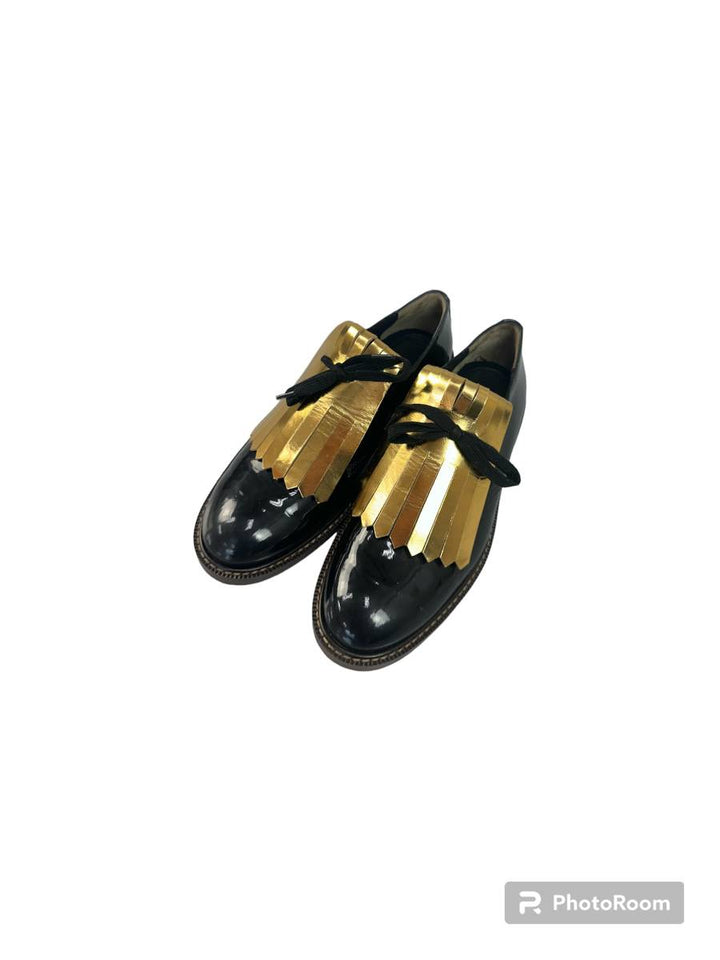 MARNI / 黒×ゴールドフリンジローファー